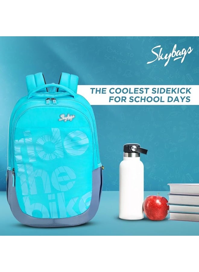 سكاي باجز Skybags Stash Blue 38 Liters Casual Backpack for Boys and Girls | 3 Compartments, Quick Access Pocket, Organizer | Perfect for School & Travel - Unisex - Image 2